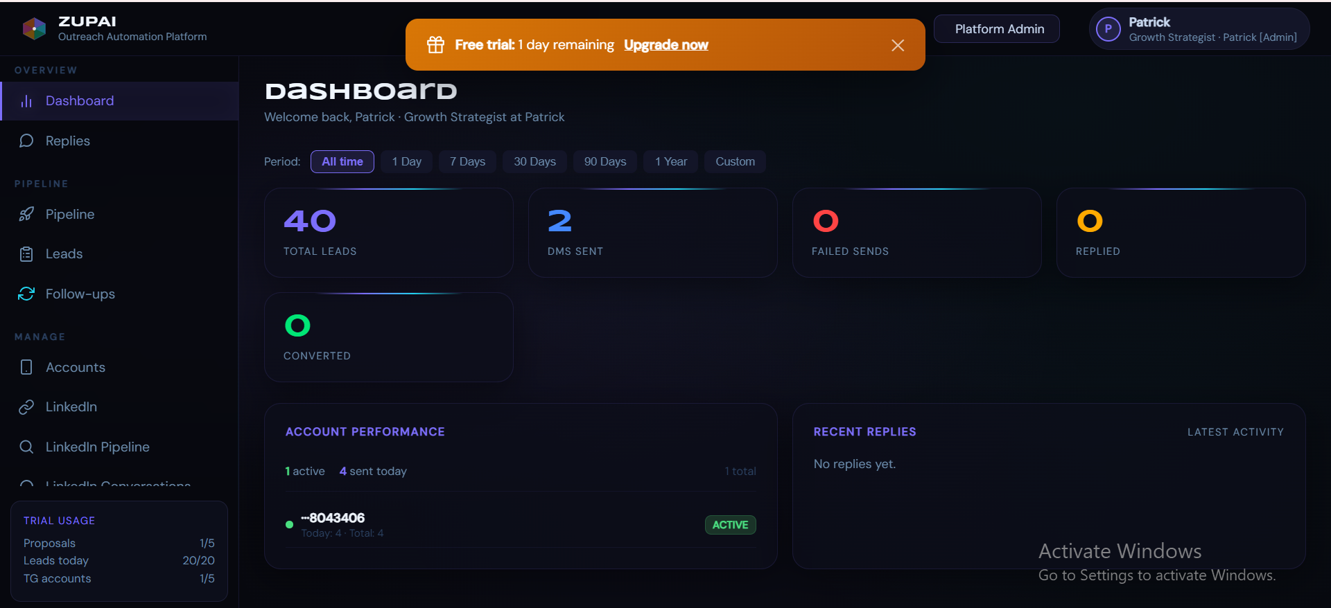 Zupai B2C Dashboard