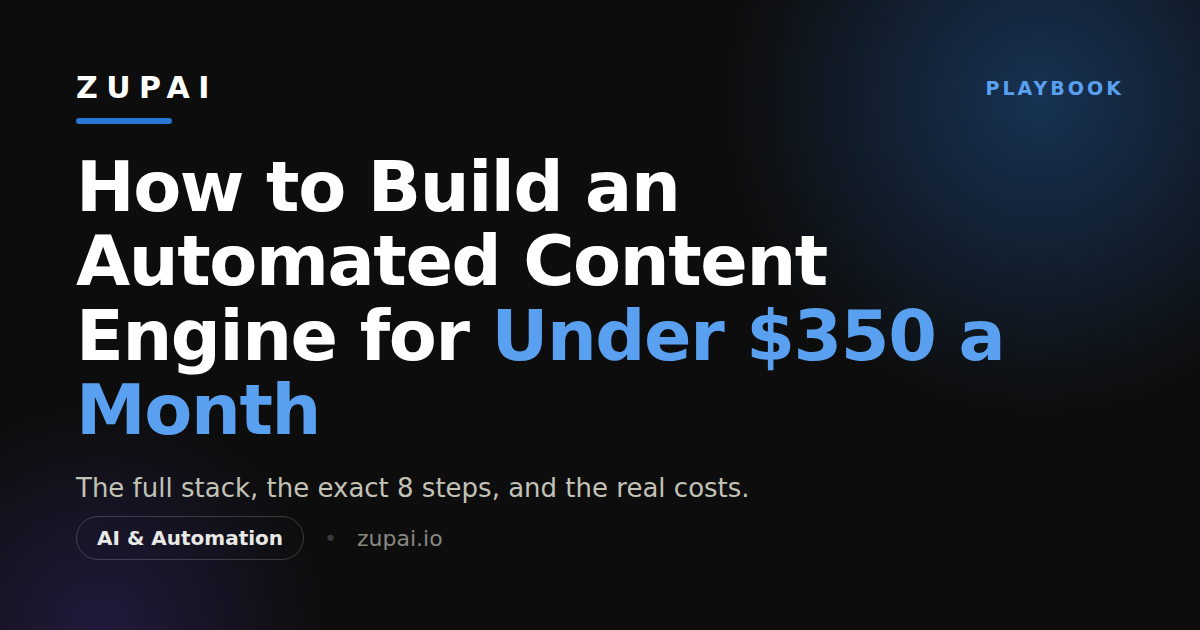 How to Build an Automated Content Engine for Under $350 a Month