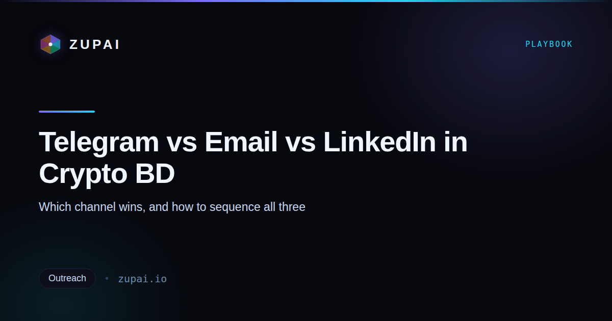 Cold Email vs Telegram vs LinkedIn: Which Wins in Crypto BD