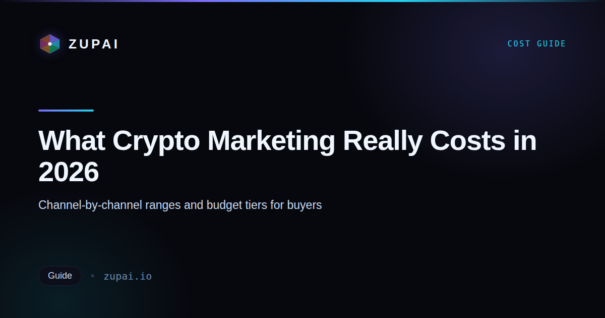 How Much Does Crypto Marketing Cost in 2026?