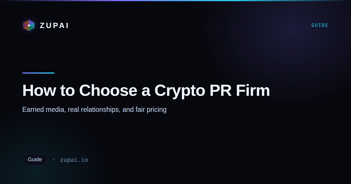 How to Choose a Crypto PR Firm