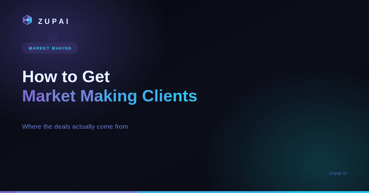How to Get Market Making Clients in Web3